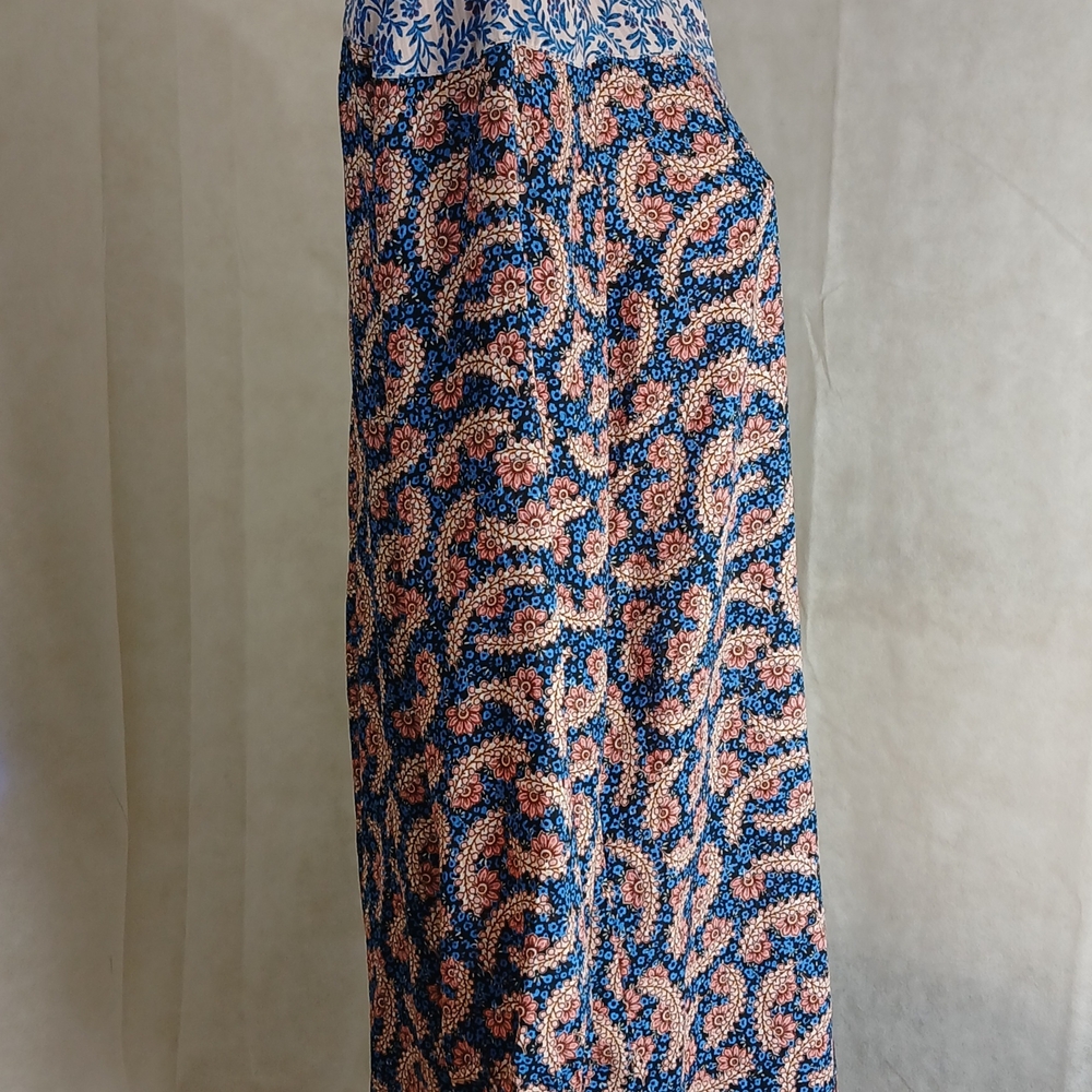 Only Blue & Pink Floral Patterned Long Sleeve Shirt Dress Women's Size 36 - Picture 4 of 7